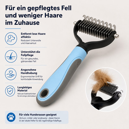 Unterwollbürste für Hunde – Entfernt lose Haare & Unterwolle