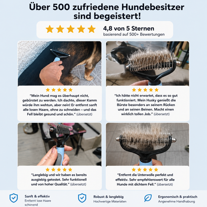 Unterwollbürste für Hunde – Entfernt lose Haare & Unterwolle